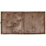 Holzkiste mit Klappdeckel 35 x 35 x 3,5 cm in Eiche Dunkel