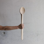 großer und dicker Kochlöffel aus Holz 55 cm Schöpfer und Schöpfkelle