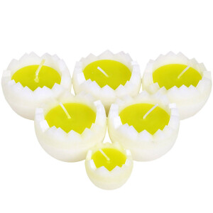 Osterkerzen als Eierschalen 6er Set Schwimmkerzen,...
