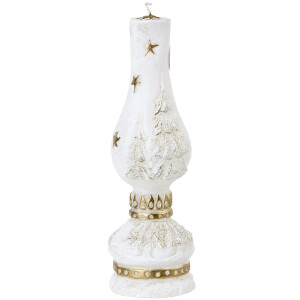 Weihnachtskerze als Lampe aus Wachs, Geschenkkerze,...