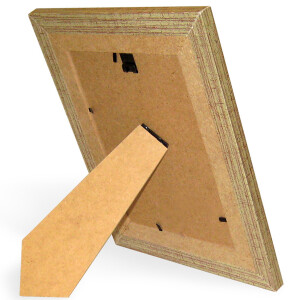 Bilderrahmen aus Holz, Bildformat 15 × 20 cm, Standfuß und Aufhängung