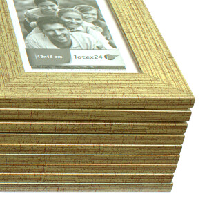Bilderrahmen aus Holz, Bildformat 15 × 20 cm, Standfuß und Aufhängung