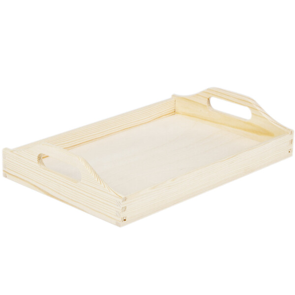 Holz Tablett 20 x 30 cm geschwungener Griff