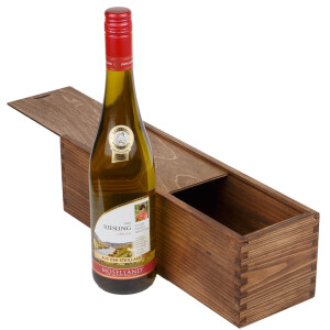 Weinbox aus Holz für 1 Weinflasche, Eiche Dunkel,...