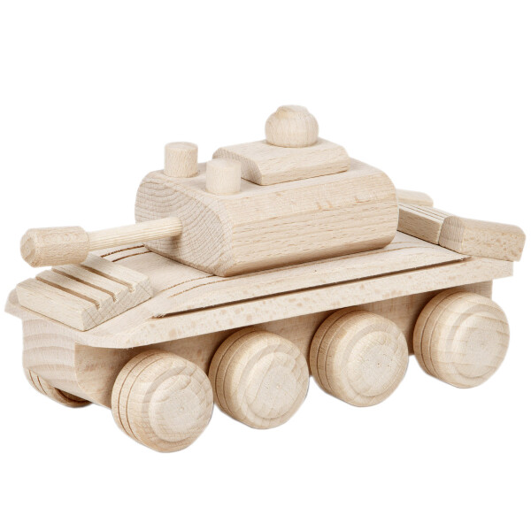 Holzpanzer, Kinderspielzeug Panzer aus Holz 21 x 10 x 8 cm