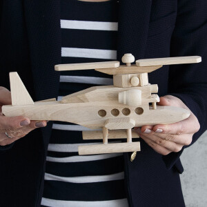Hubschrauber aus Holz, Holzspielzeug,...