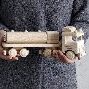 Tankwagen, Holz-Lkw-Spielzeugauto, Kinderspielzeug...