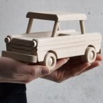 Holzauto, Kinderspielzeug aus Holz, Spielzeugauto, 22 × 8 × 10 cm