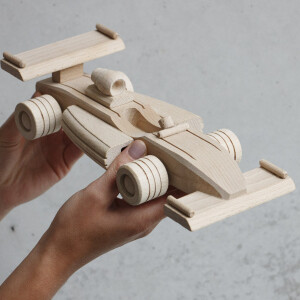 Formel-1-Wagen aus Holz, Rennwagen, Spielzeugauto,...