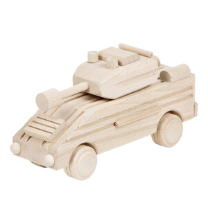 Panzerfahrzeug aus Holz, Spielzeugauto, Holzauto,...