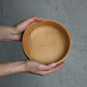 Buchenholz Holzschale 0,6 Liter Ø 16,5 x 6 cm
