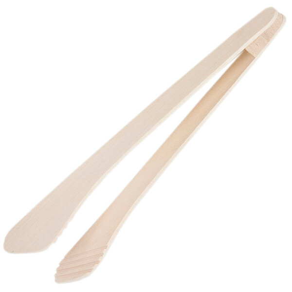 Zangen, Fleischzangen 10 Stück, Grillzangen aus Buchenholz 30 cm