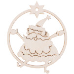Gravierter Weihnachtsmann 9 x 8 cm in Christbaumkugel