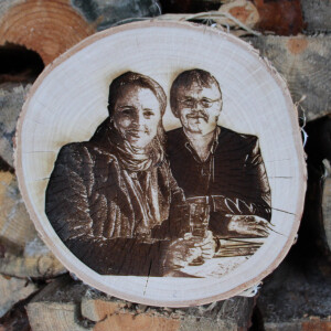 Birkenscheibe Ø 20 - 25 cm Holz Scheibe 2,5 cm dick