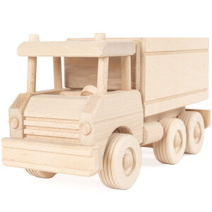 Holz-Lkw, große Sparbüchse als Spielzeugauto, 32 × 12 × 16 cm