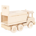 Holz-Lkw, große Sparbüchse als Spielzeugauto, 32 × 12 × 16 cm