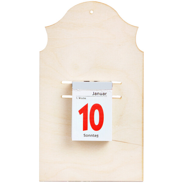 Notizblock und Wandkalender Holz Halter
