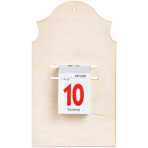 Notizblock und Wandkalender Holz Halter
