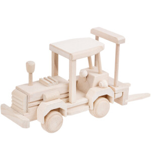 Gabelstapler aus Holz, Holzspielzeug Stapler...