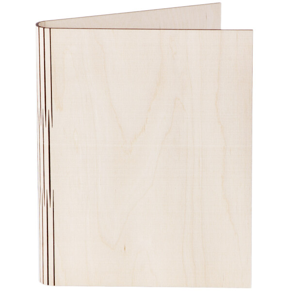 Holzmappe DIN A5, Ringbuch, Ordner aus Holz, 23 × 18 cm