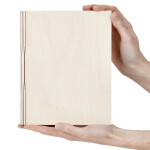 Holzmappe DIN A5, Ringbuch, Ordner aus Holz, 23 × 18 cm