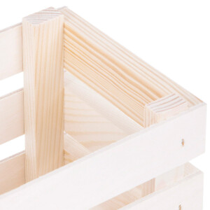 Rechteckige 2,5-Liter-Holzkiste, Ladenregalstiege, 23,5 × 12 × 12 cm