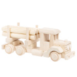 Spielzeugauto aus Holz, Holztransporter, 24 × 9 × 8 cm