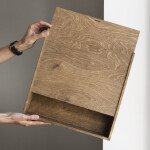 Aufbewahrungskiste Holz 8,7 Liter Holzschachtel Buchkiste Sammelbox Eiche Dunkel