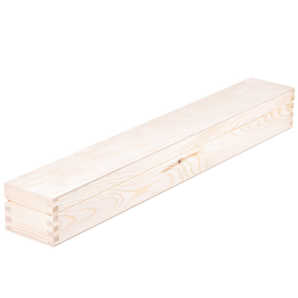 Lange, schmale Holzkiste 47 × 7 × 5,5 cm, Geschenkverpackung