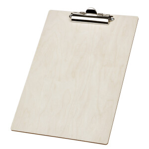 Großes Klemmbrett aus Holz, DIN A4, Clipboard mit...