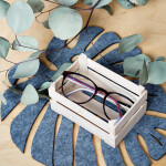 Ministiege aus Holz, 12,5 x 8,5 cm, Miniatur-Obststiege