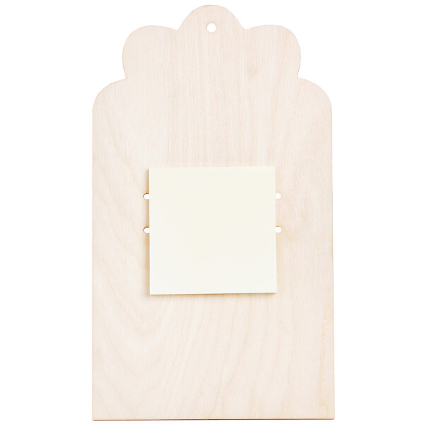 Wandkalender Holz Rückwand Wolkenform